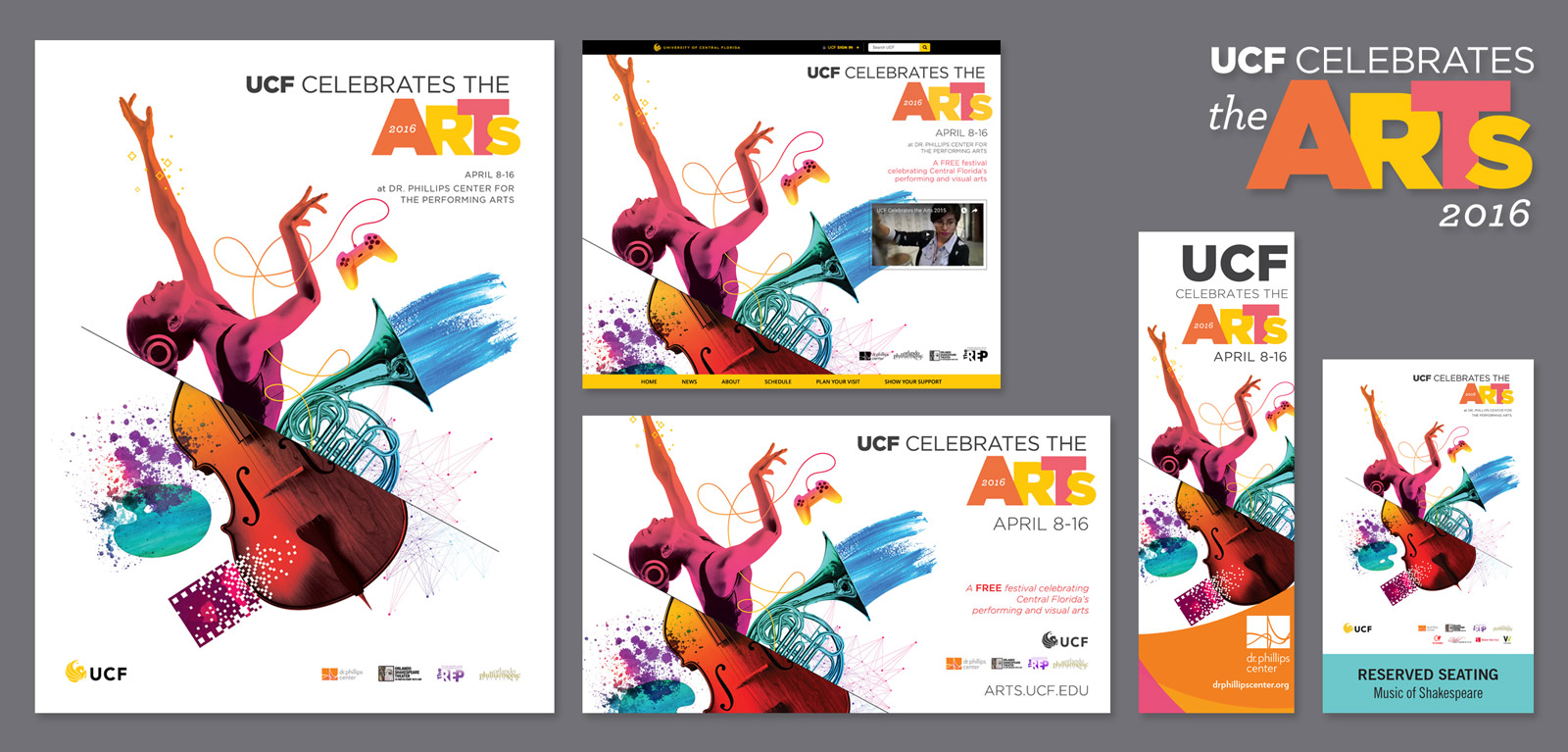 Publication examples from UCF Celebrates the Arts 2016