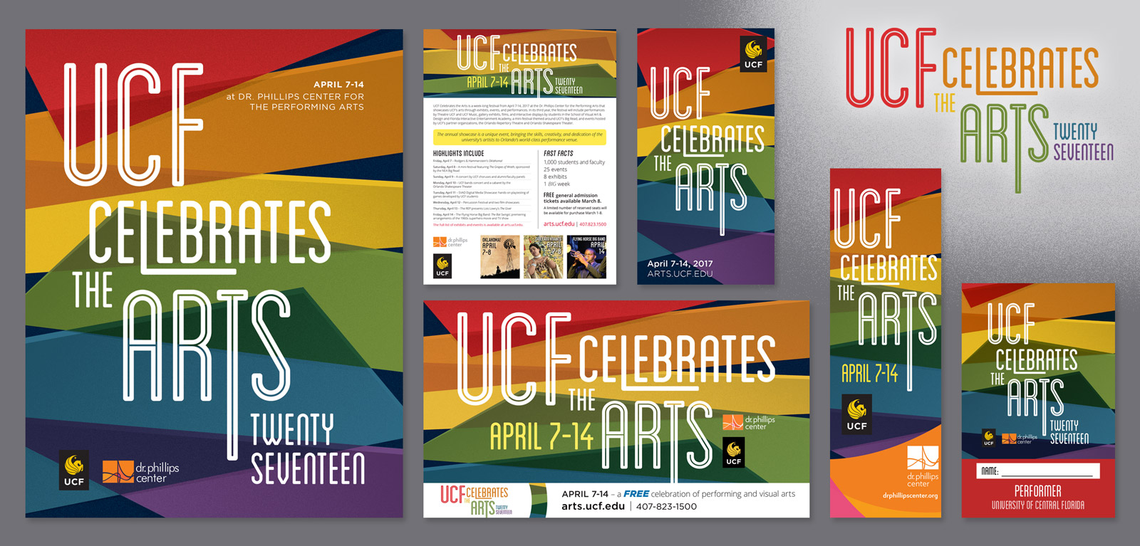 Publication examples from UCF Celebrates the Arts 2017
