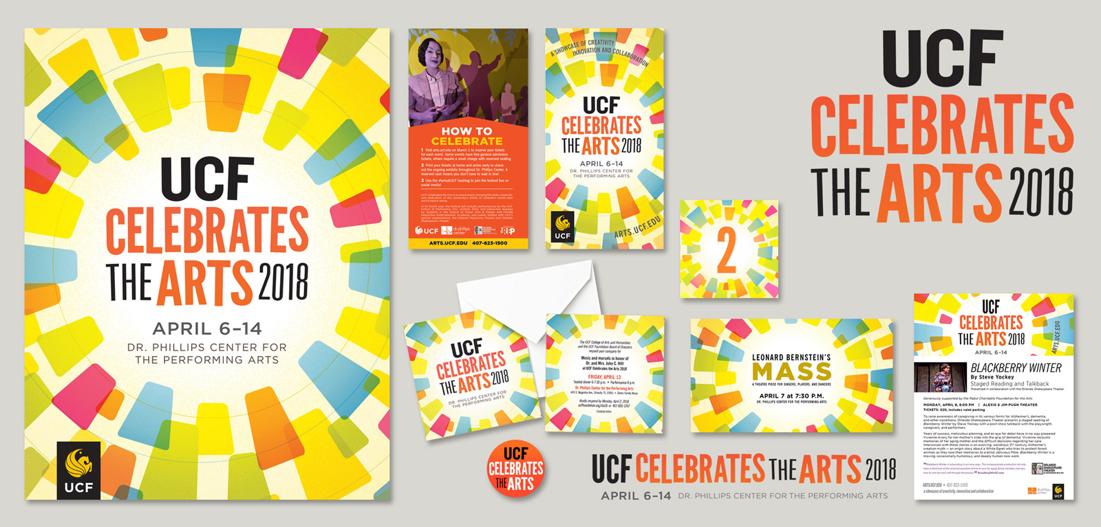 Publication examples from UCF Celebrates the Arts 2018